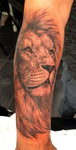 Löwen Portrait Tattoo Black & Grey - Spirit of 666 Oberhausen NRW